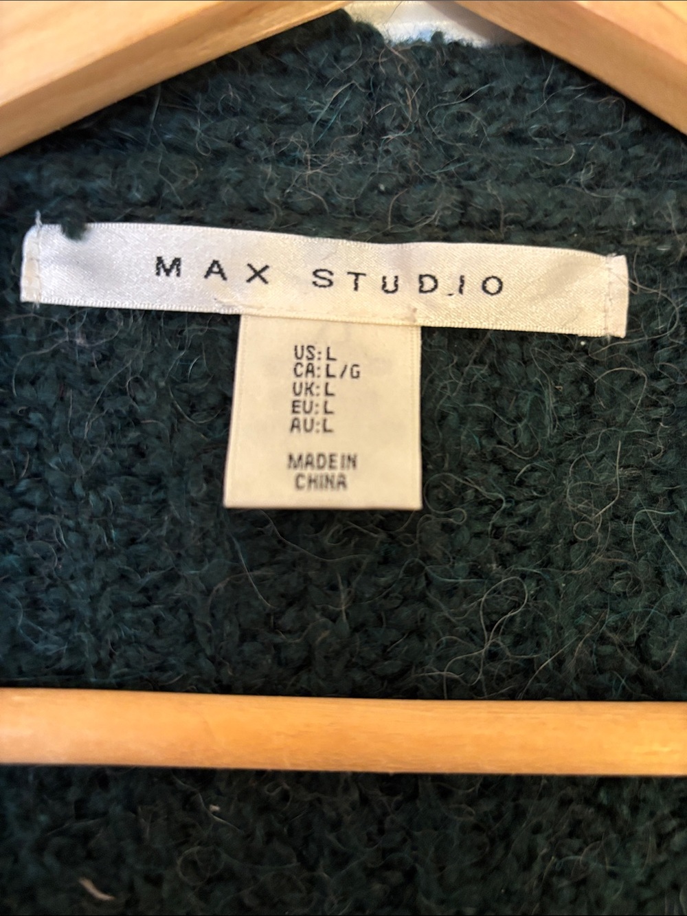 Max Studio Chunky Knit Alpaca Wool Blend Oversized Cardigan Women’s L EUC - Picture 2 of 9
